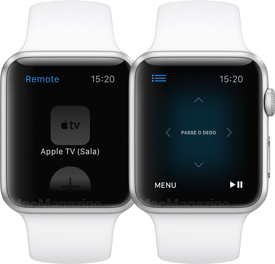 Controlando a Apple TV com o Apple Watch