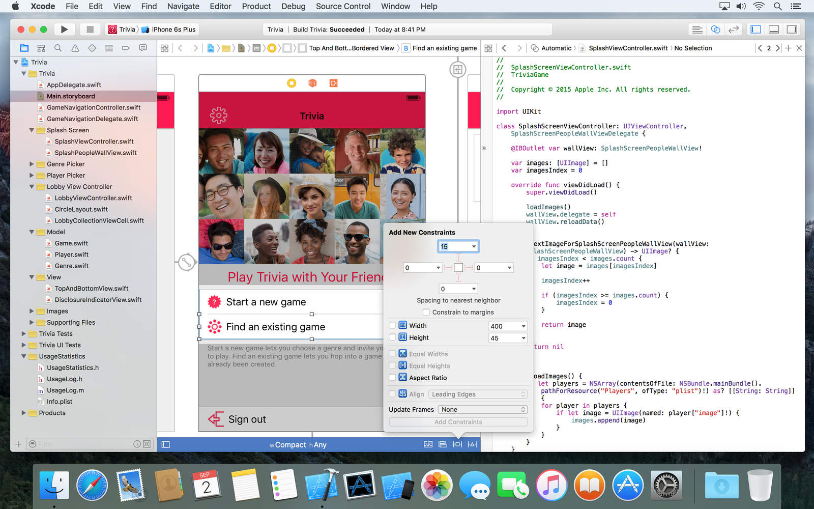 Screenshot do Xcode