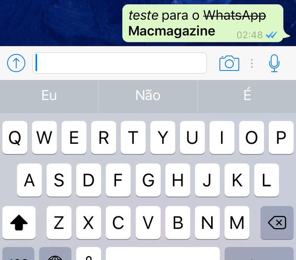 Formatando texto no WhatsApp