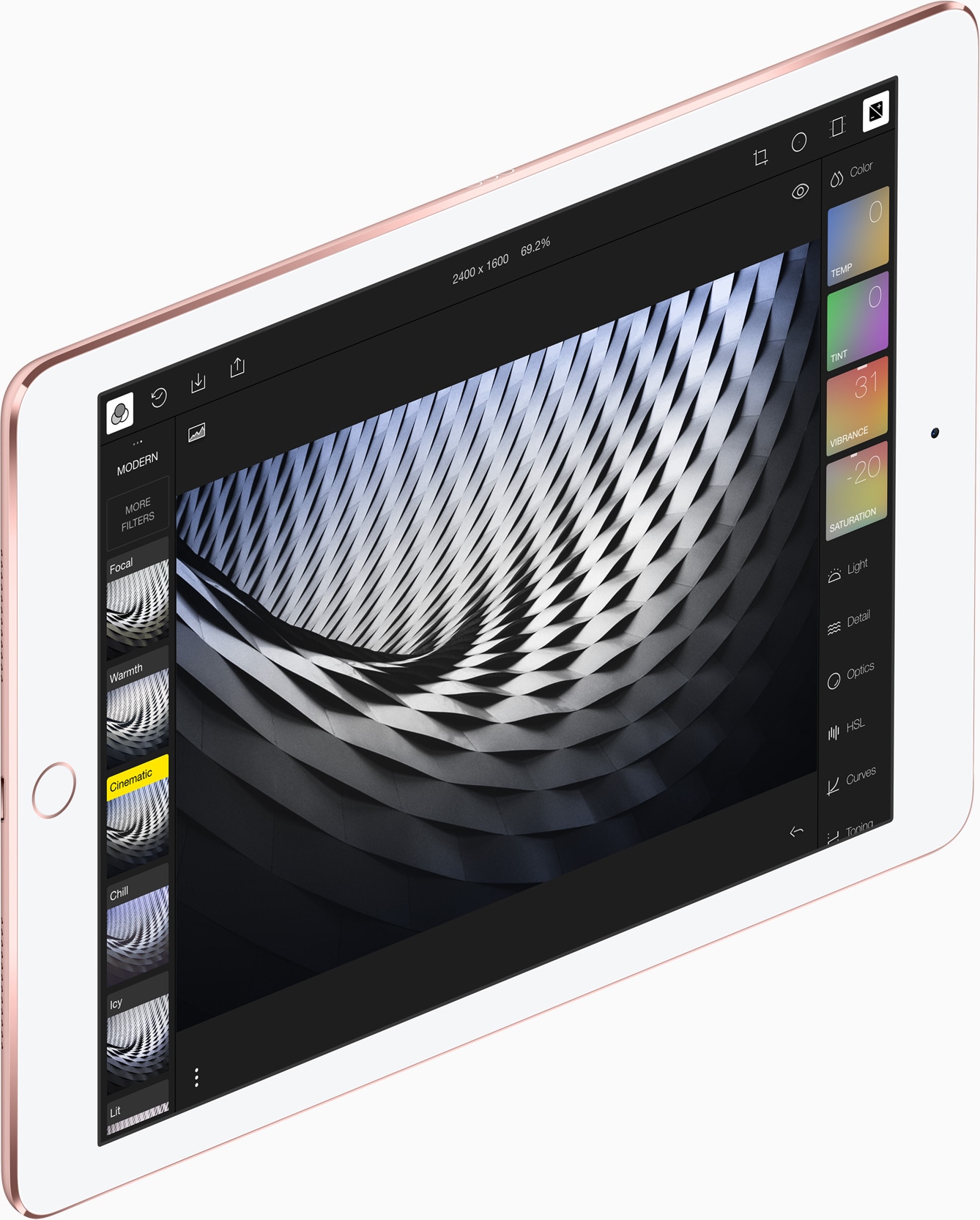 Tela Retina do iPad Pro de 9,7 polegadas
