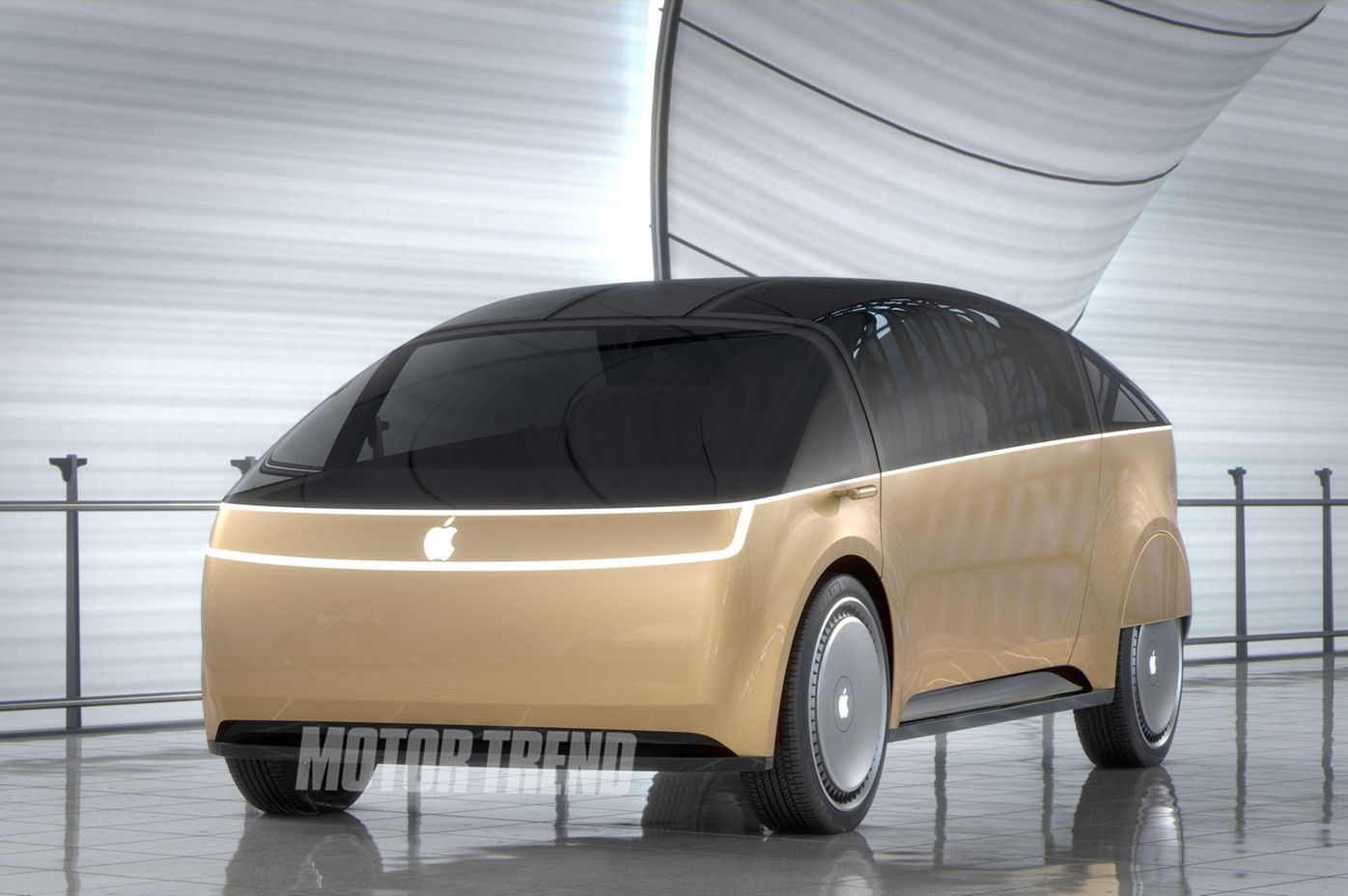 Mockup/render 3D do "Apple Car"