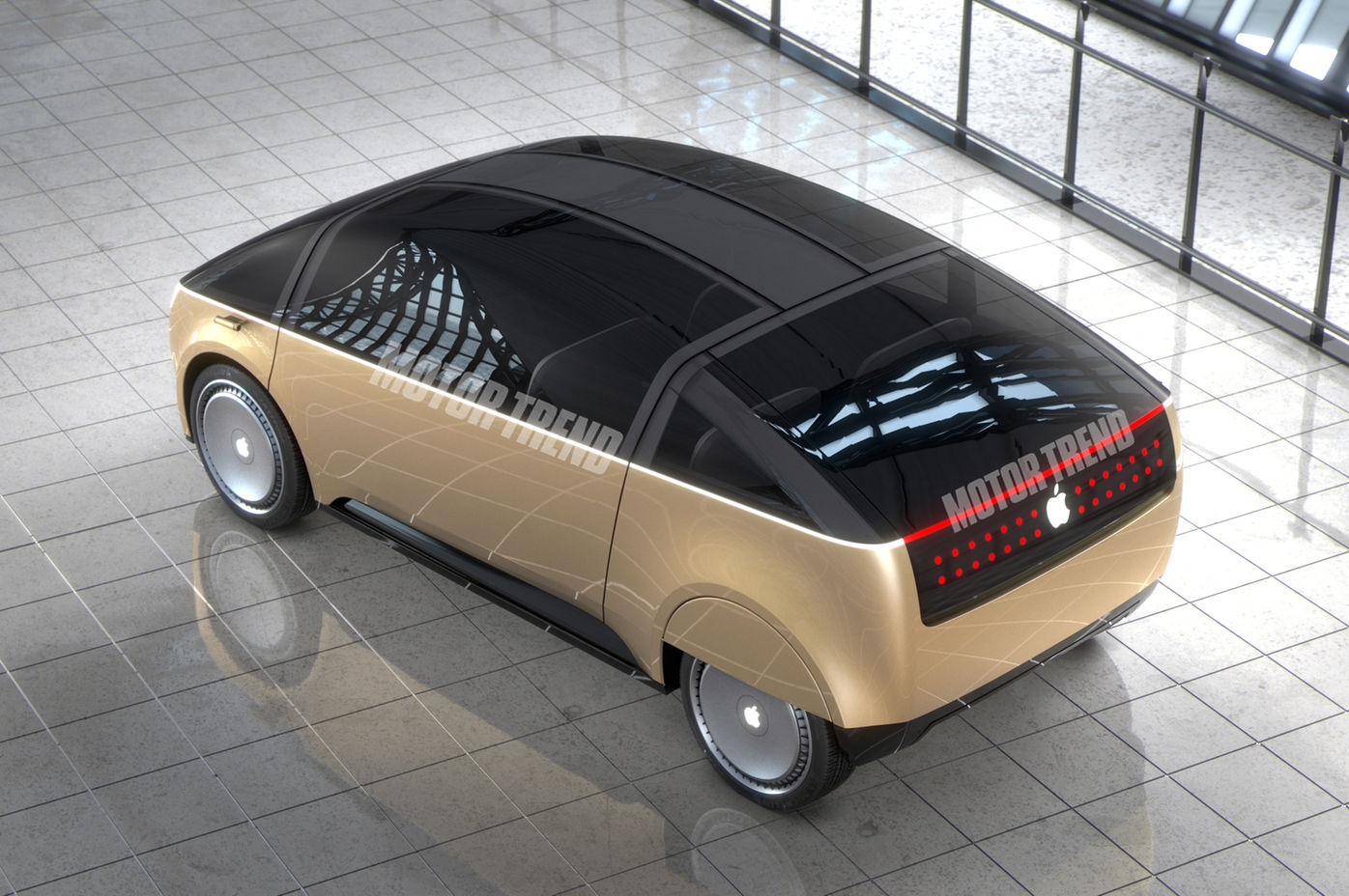 Mockup/render 3D do "Apple Car"