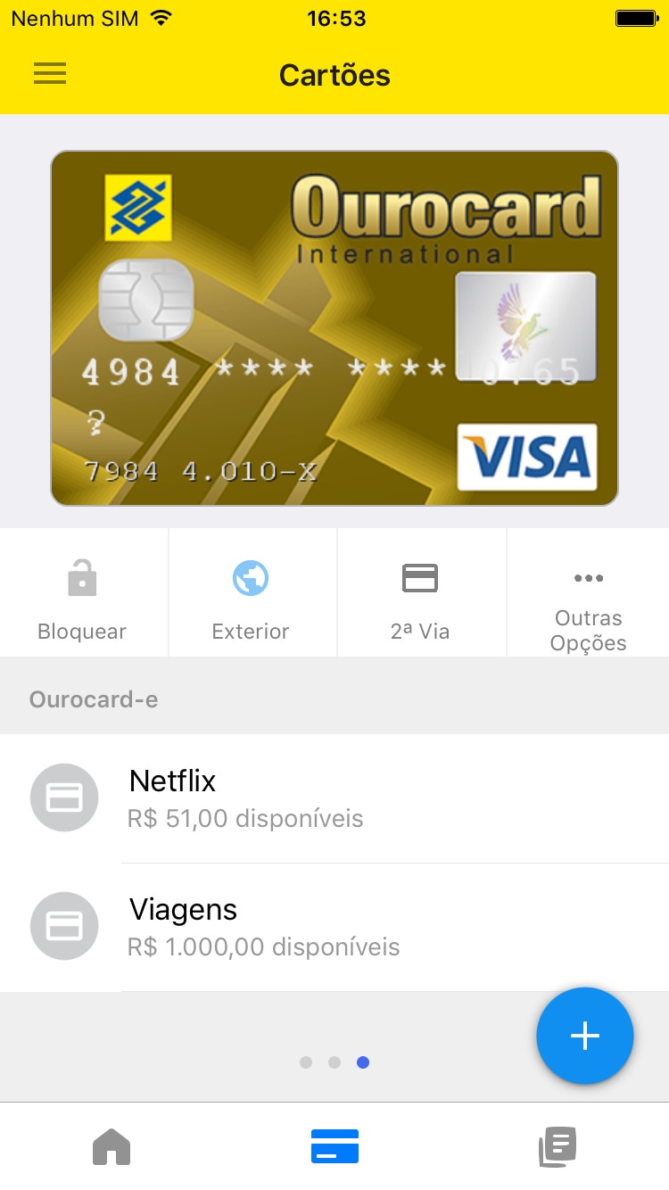 App do Ourocard para iPhone
