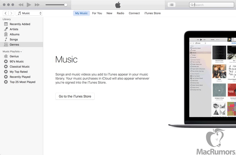 Screenshot do iTunes 12.4