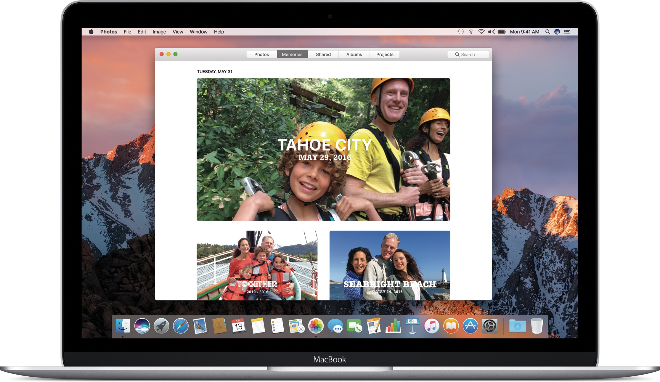 Fotos do macOS Sierra num MacBook
