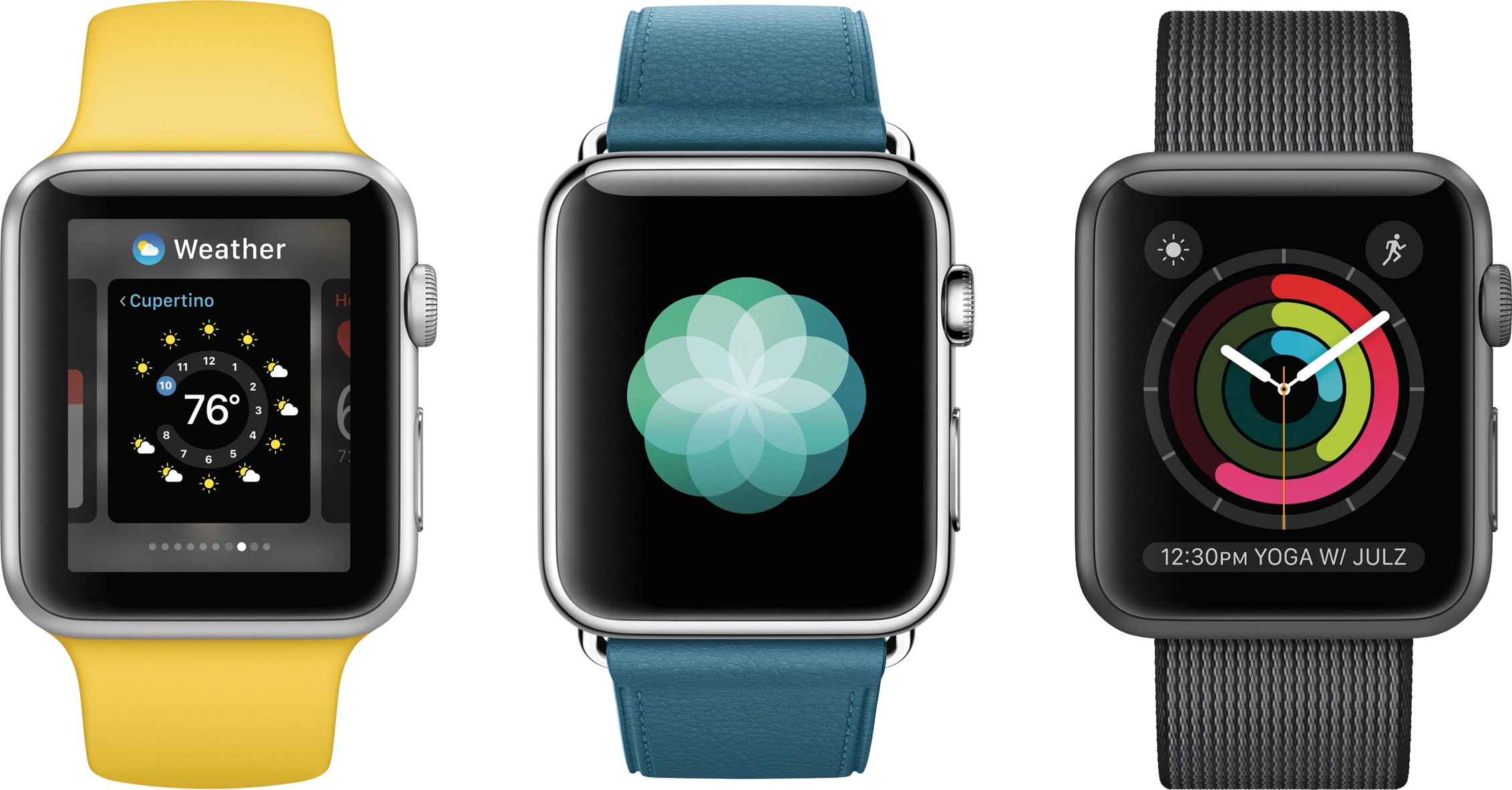 watchOS 3 rodando em Apple Watches