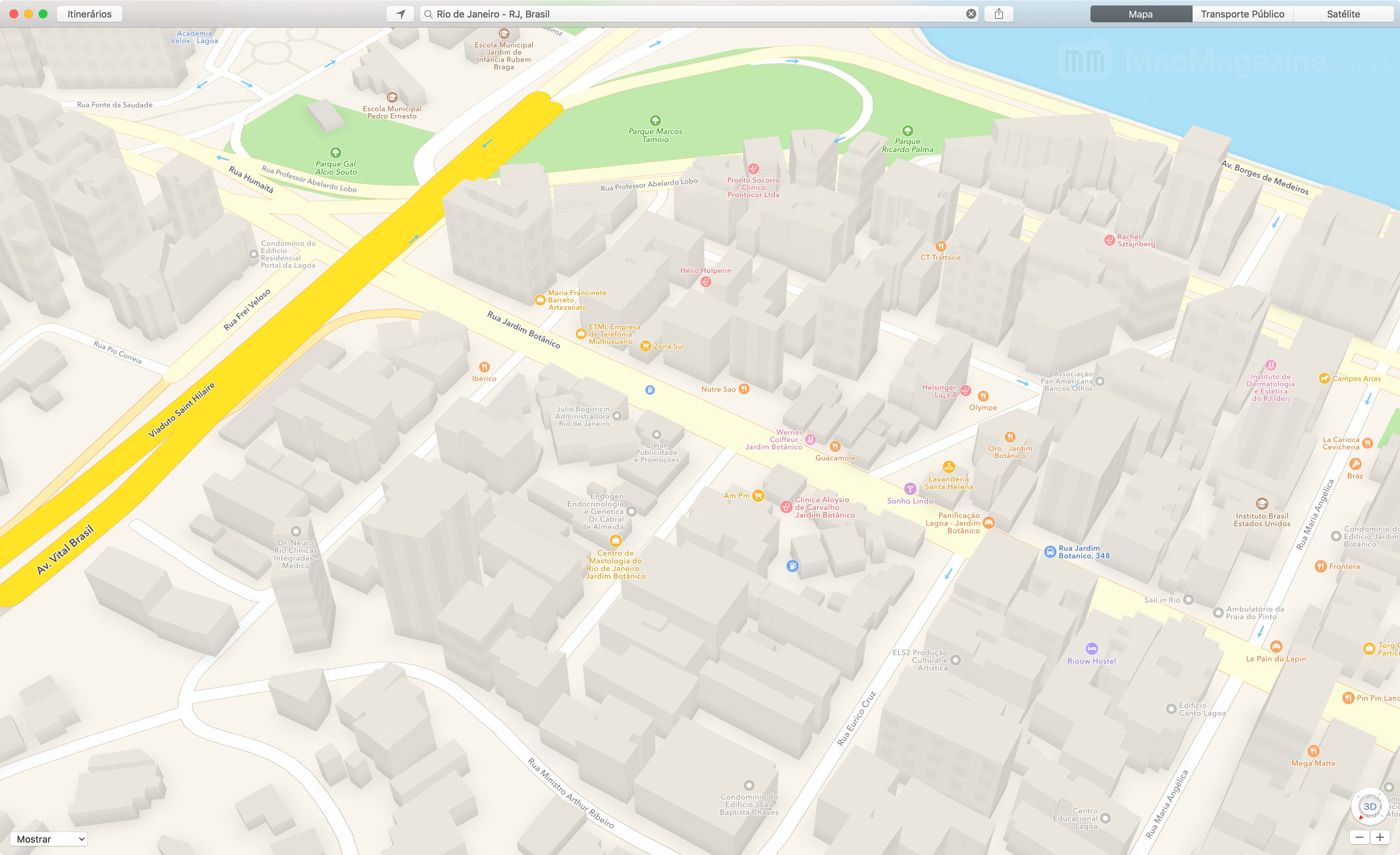 Mapas do Rio de Janeiro em 3D