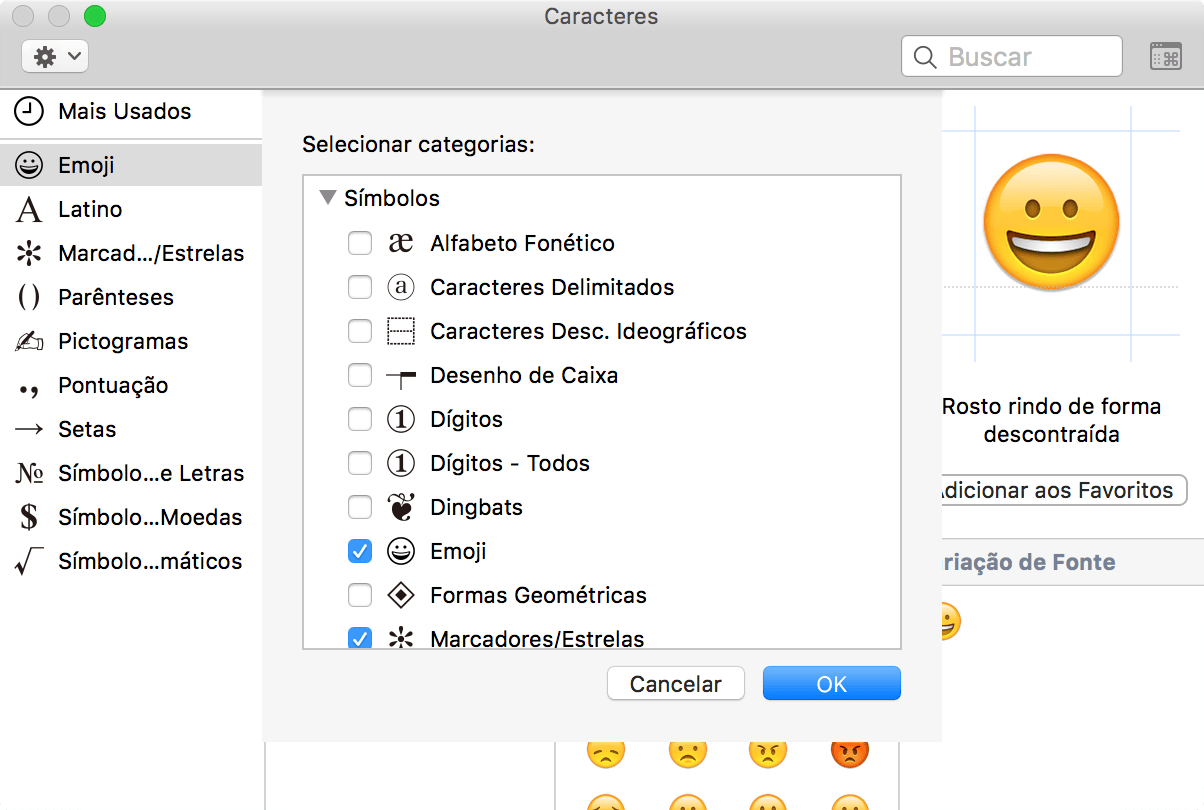 Personalizando a lista de teclados, Emojis e mais