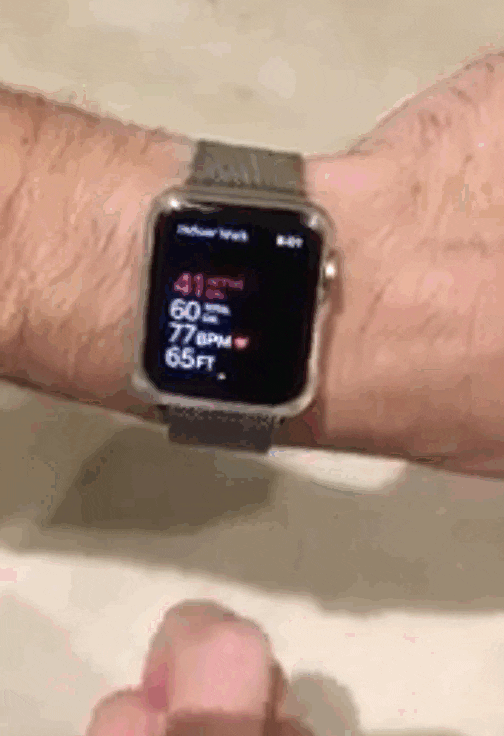 Bloqueio de tela do Apple Watch para exercícios