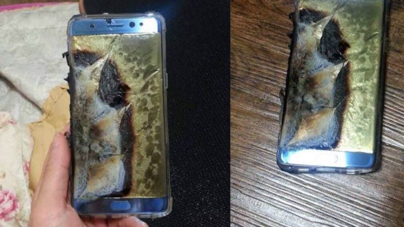 Galaxy Note 7 "explodido" após problema com bateria