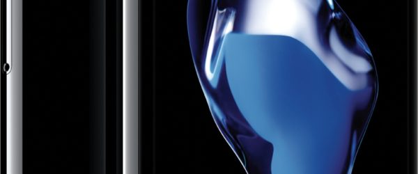 iPhone 7 jet black de frente e de costas