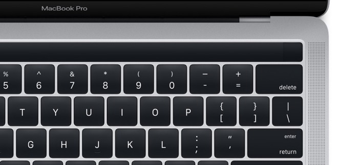 Magic Toolbar do novo MacBook Pro