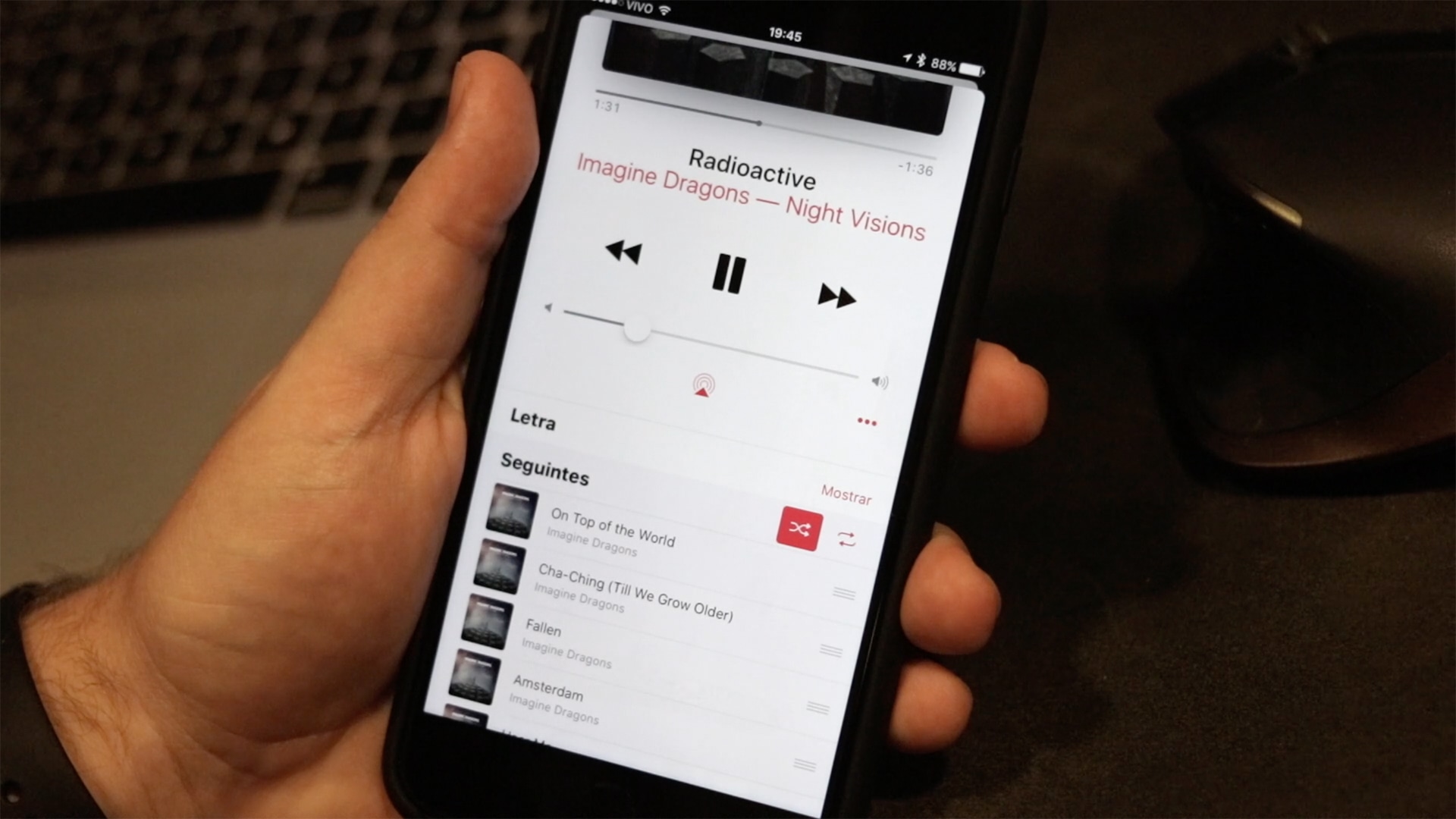 Shuffle no Música do iOS 10