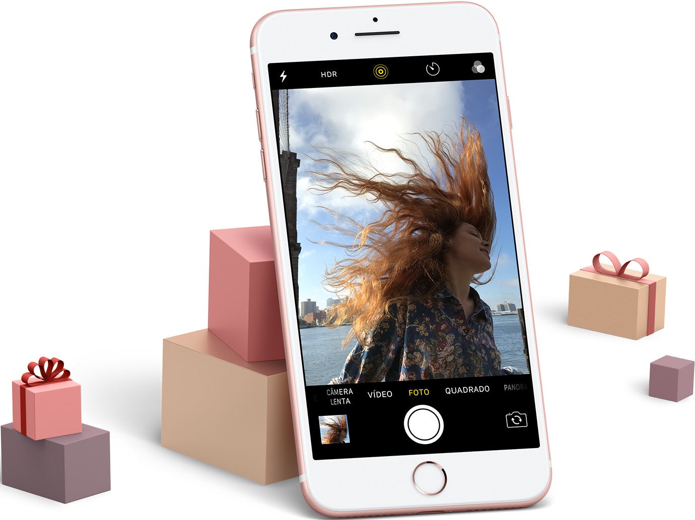 Apple divulgando o iPhone como uma opção de presente de Natal