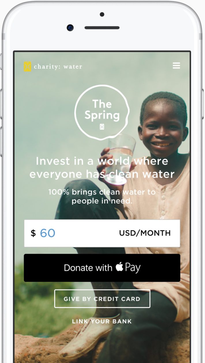 Apple Pay doações iOS