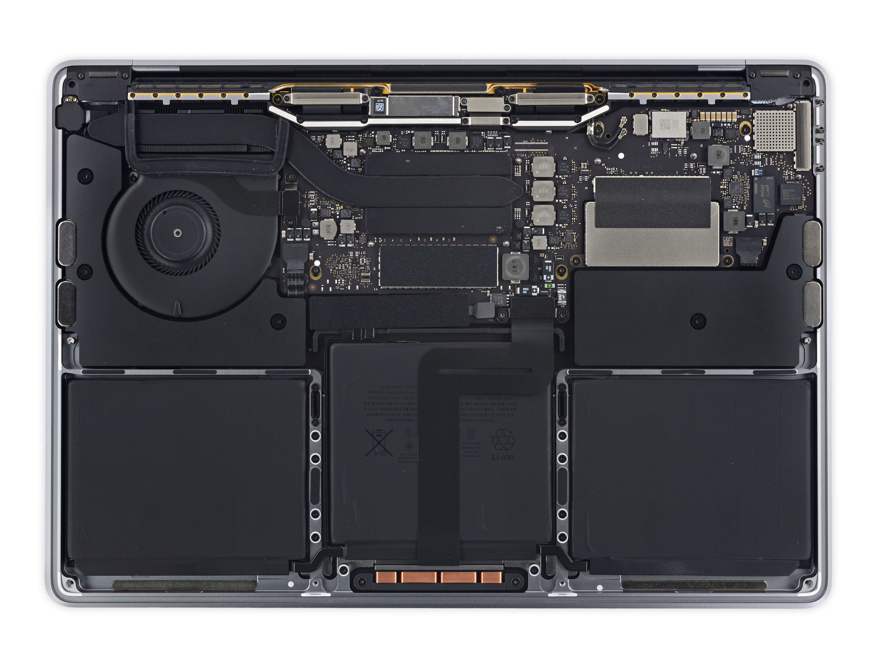 Desmonte do iFixit do novo MacBook Pro de 13" com Touch Bar