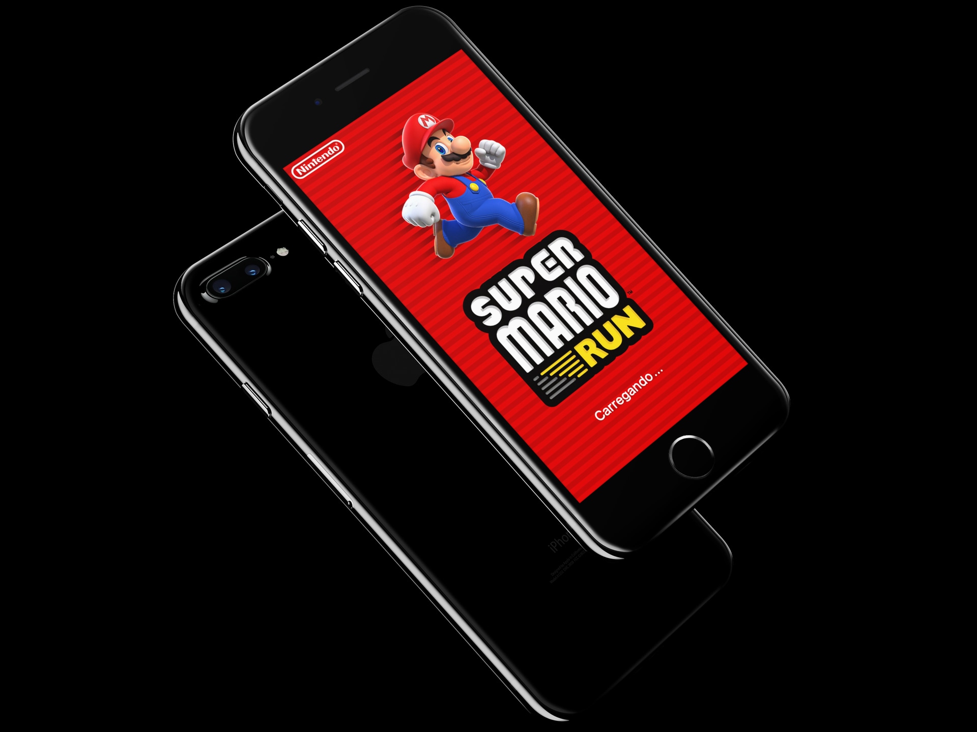 Jogo Super Mario Run em um iPhone 7 Plus