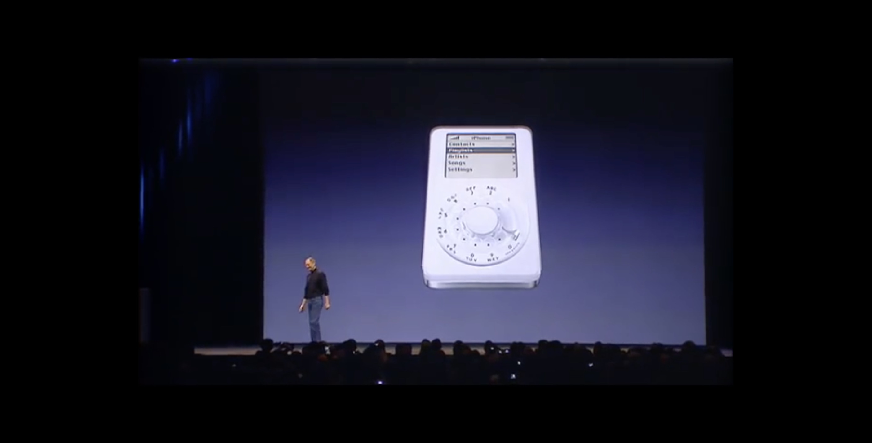 Steve Jobs na apresentação do iPhone, em 2007