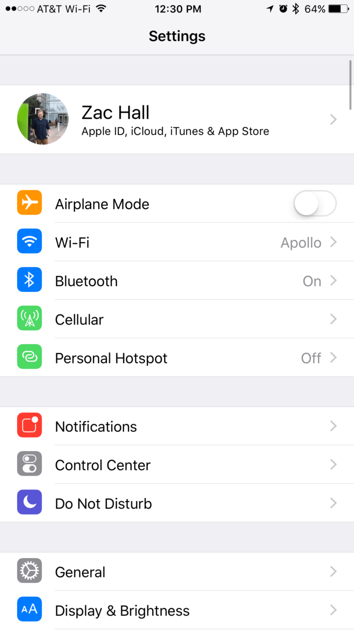 ID Apple nos Ajustes do iOS 10.3