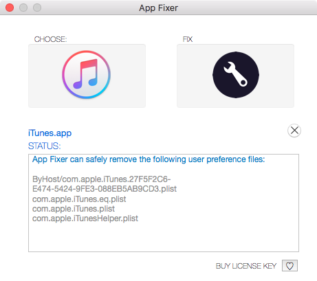 Aplicativo App Fixer para Mac