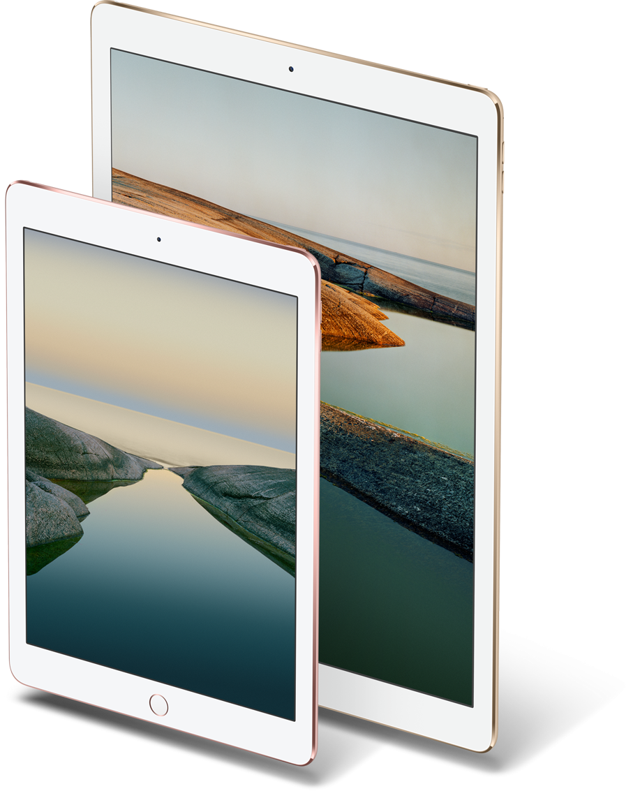 iPads Pro de 9,7" e 12,9"
