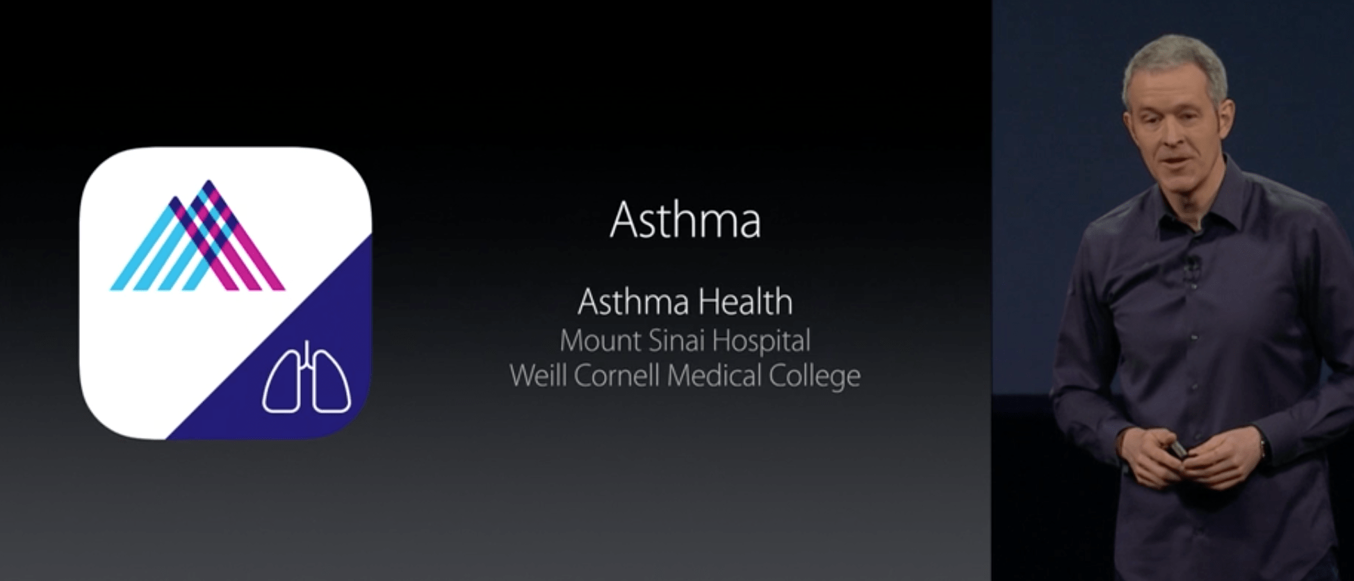 Asthma Asma e ResearchKit na keynote da Apple
