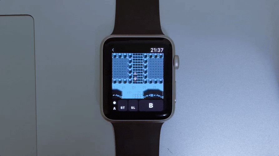 Emulador de Game Boy funcionando em Apple Watch