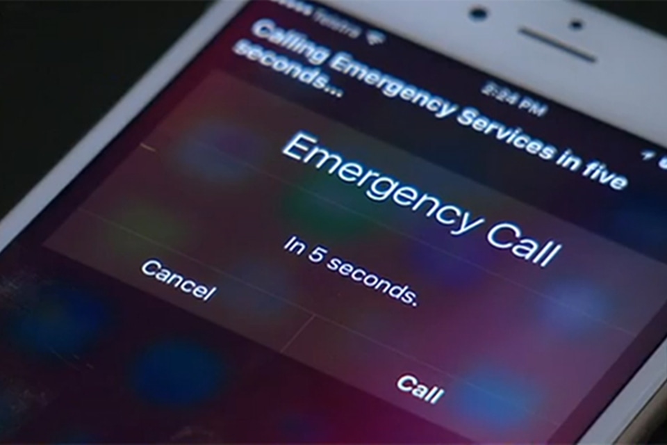 Ligando para a emergência pela Siri