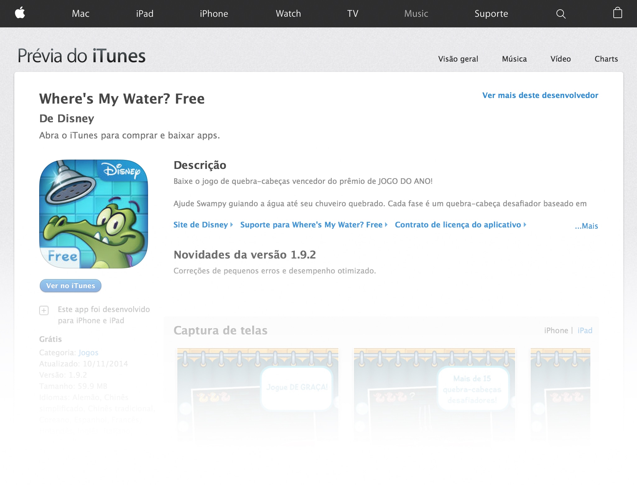 Where's My Water? Free na App Store
