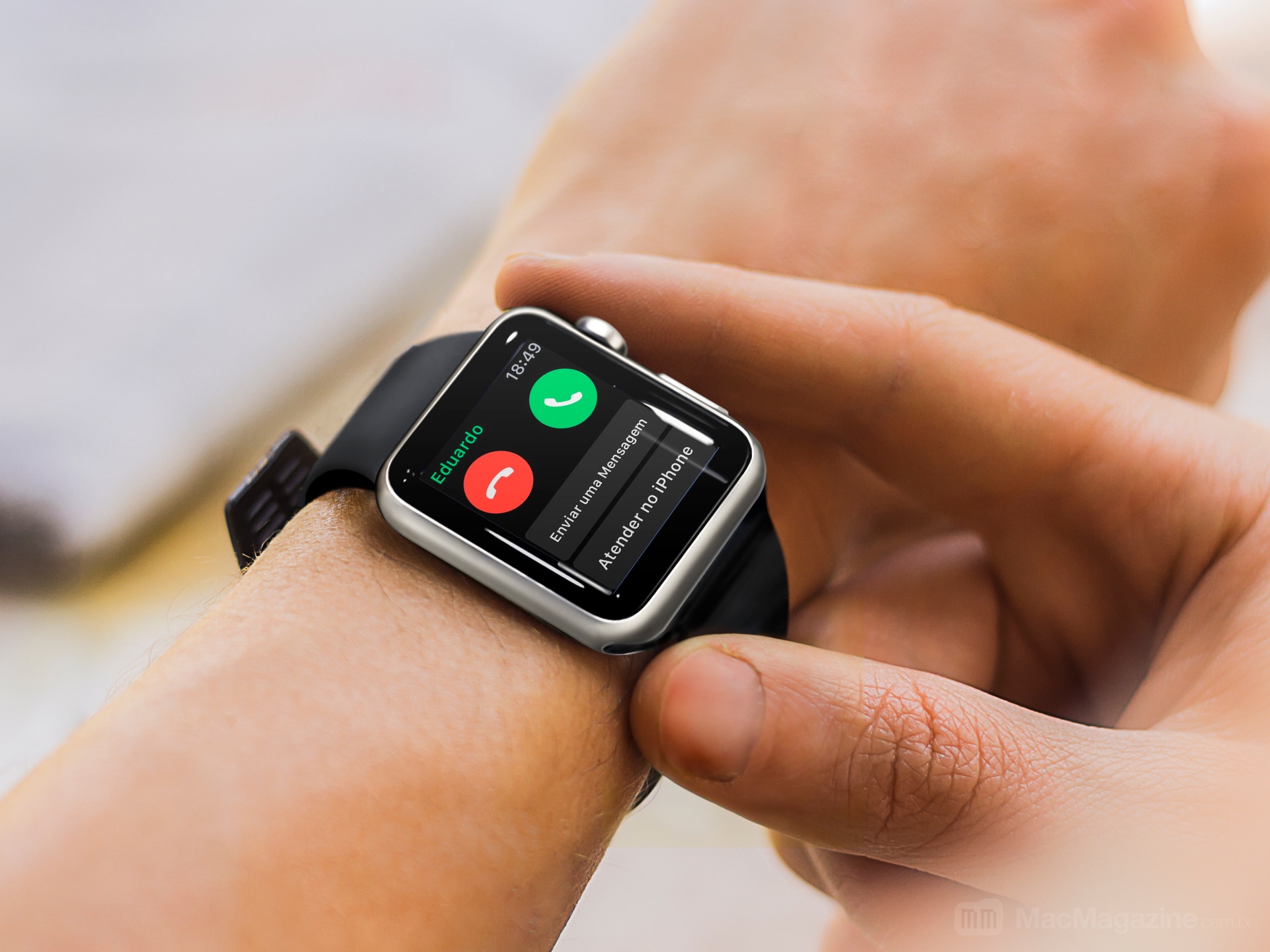 Atendendo ligação no iPhone pelo Apple Watch