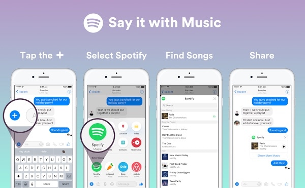 Facebook Spotify chat extension