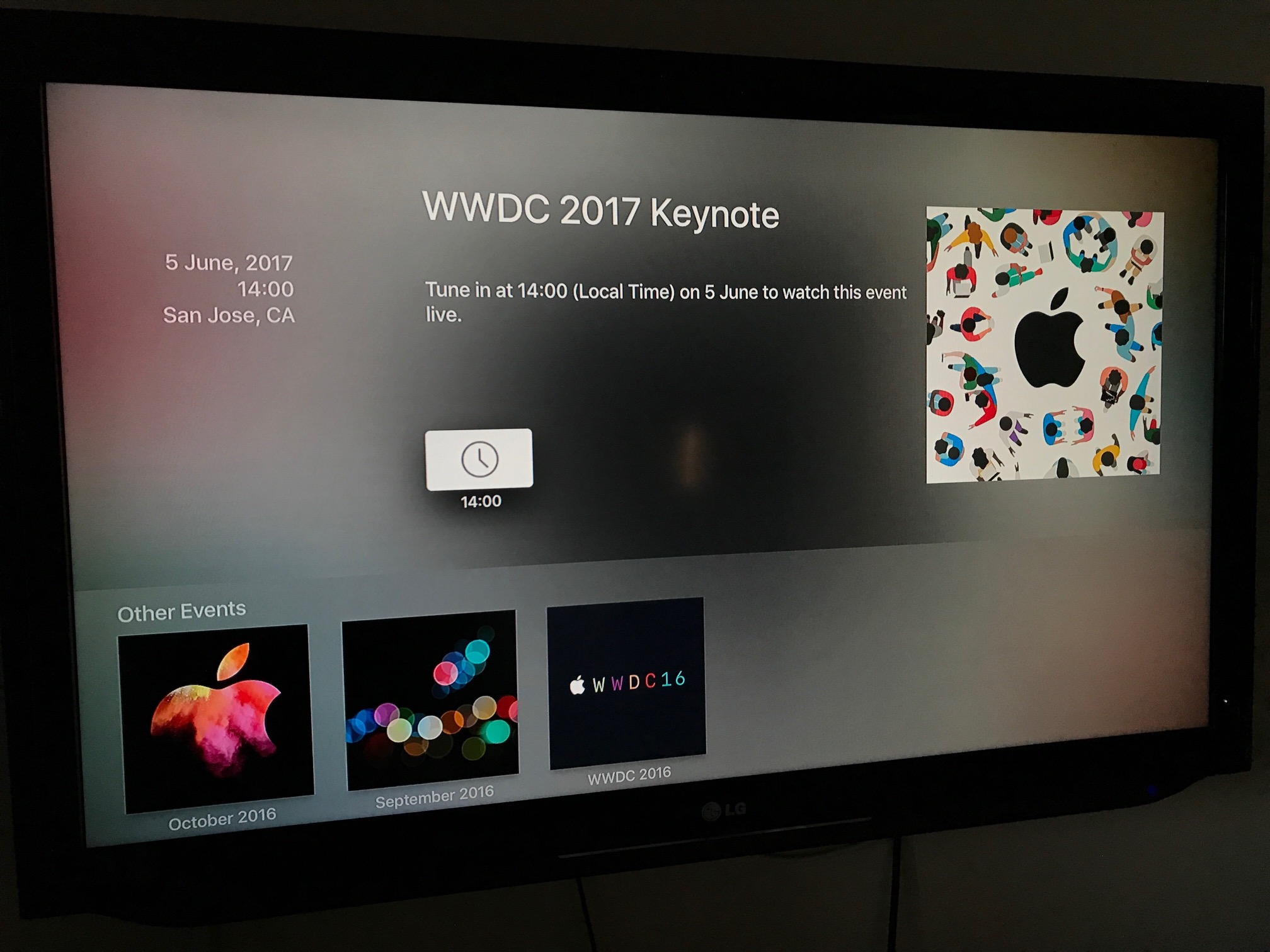 Canal da WWDC na Apple TV