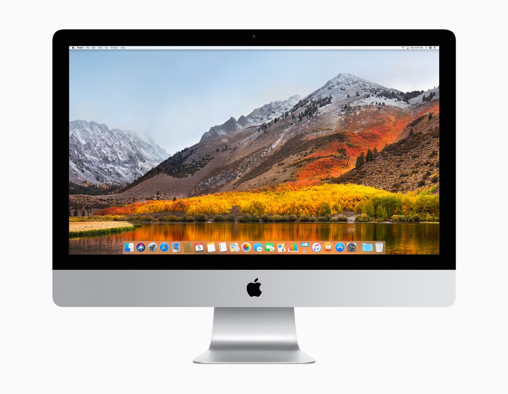 macOS High Sierra num iMac de frente