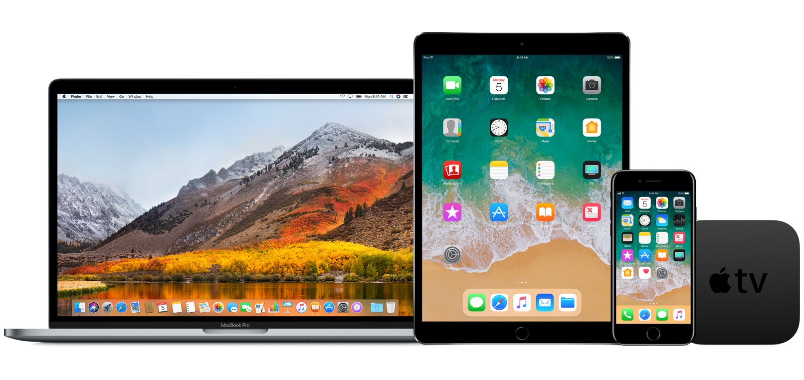 Mac, iPad, iPhone e Apple TV rodando versões beta dos sistemas operacionais