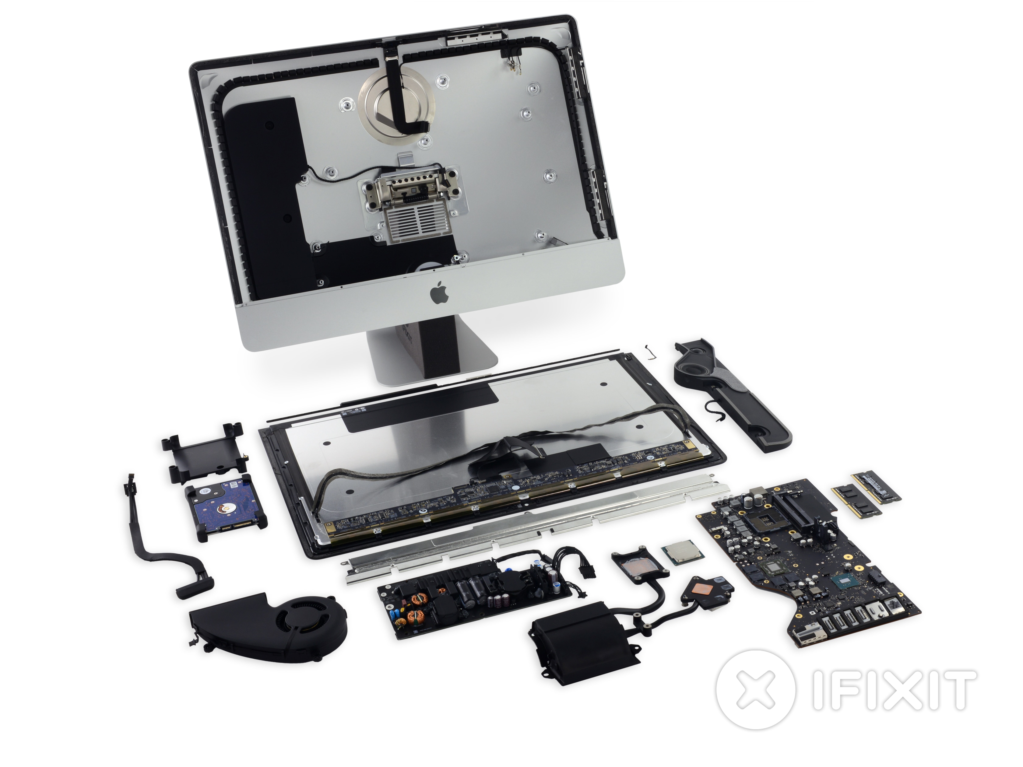 iMac com tela Retina 4K de 21,5" desmontado pela iFixit