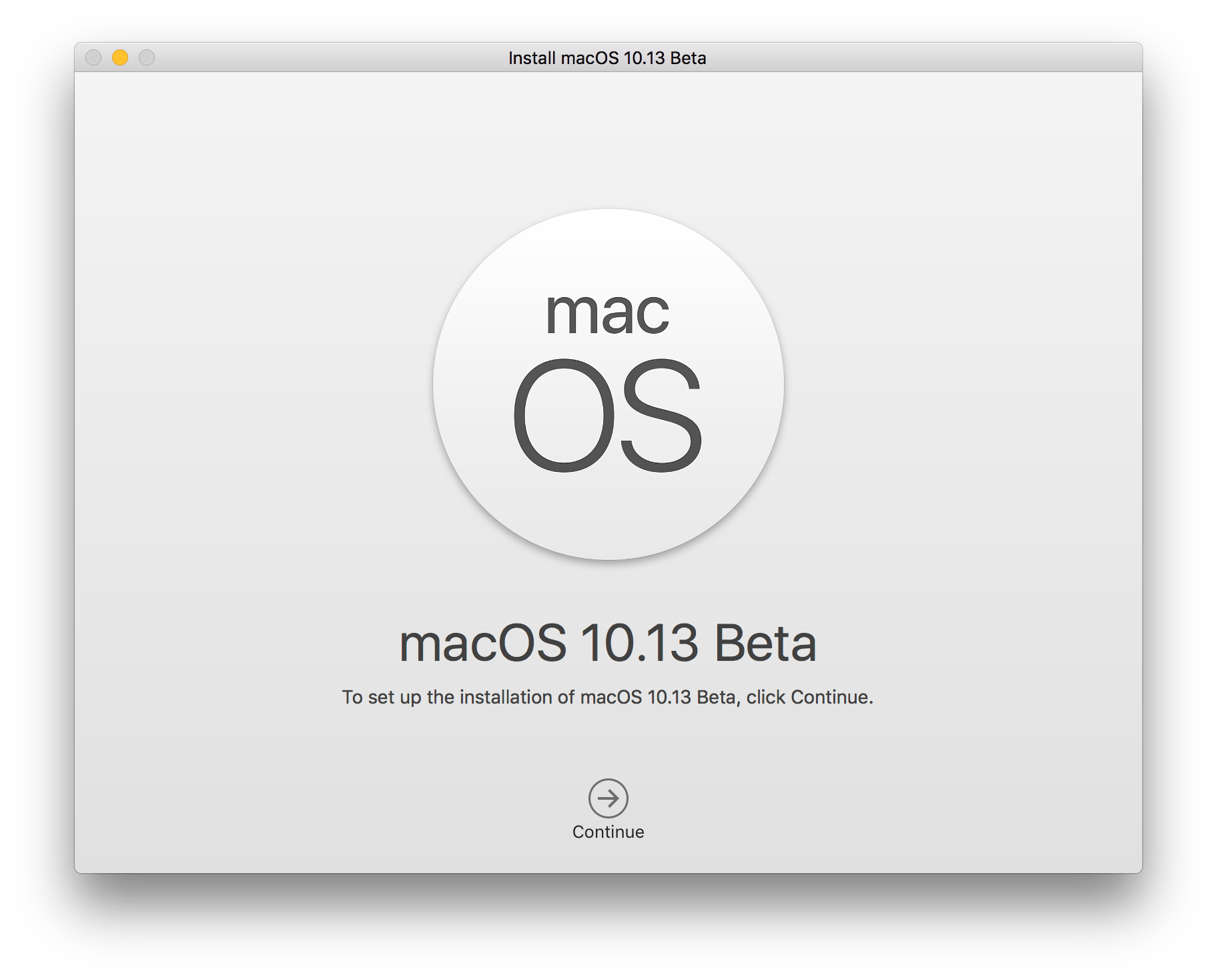 Screenshot do macOS High Sierra 10.13 beta