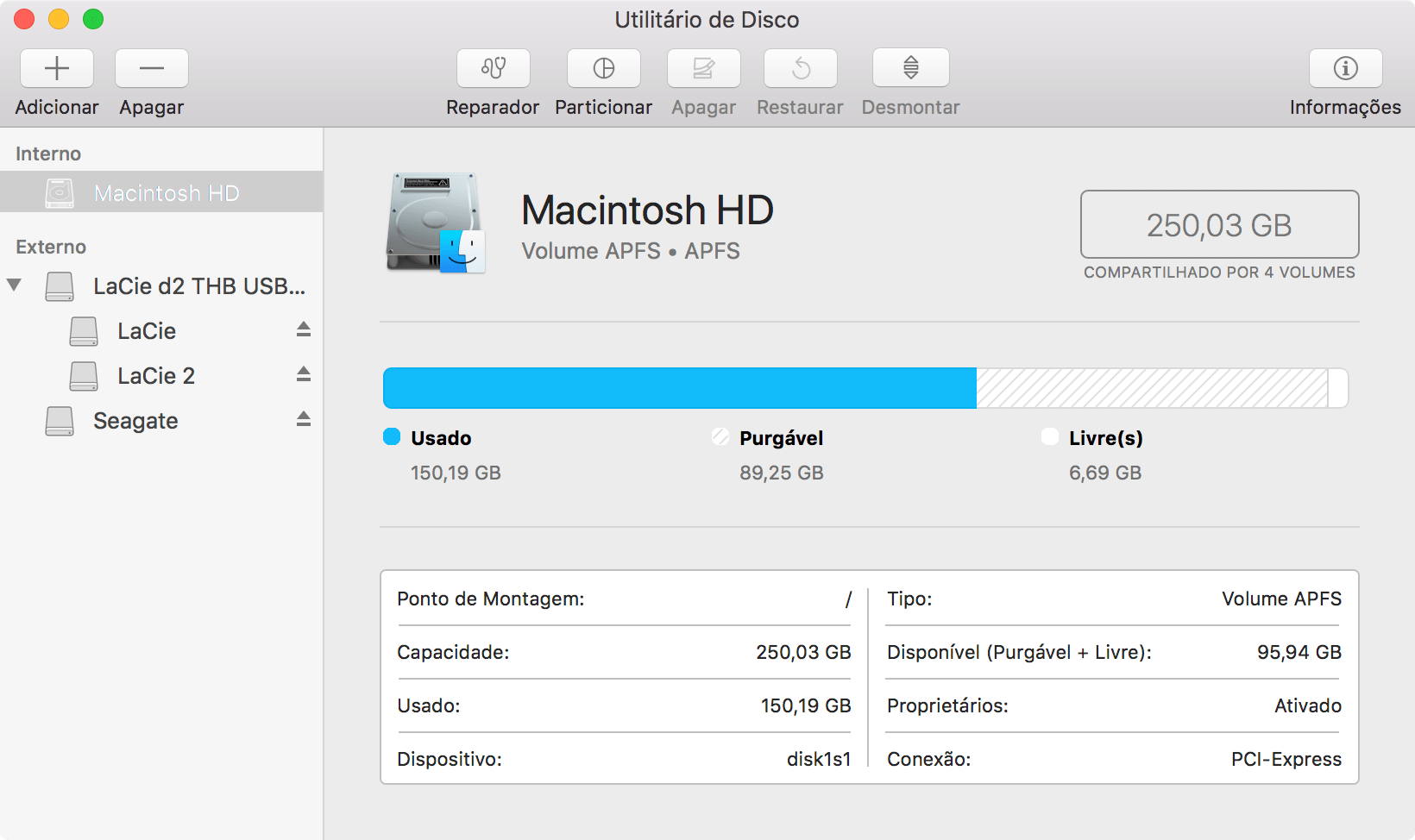 Screenshot do macOS High Sierra 10.13 beta