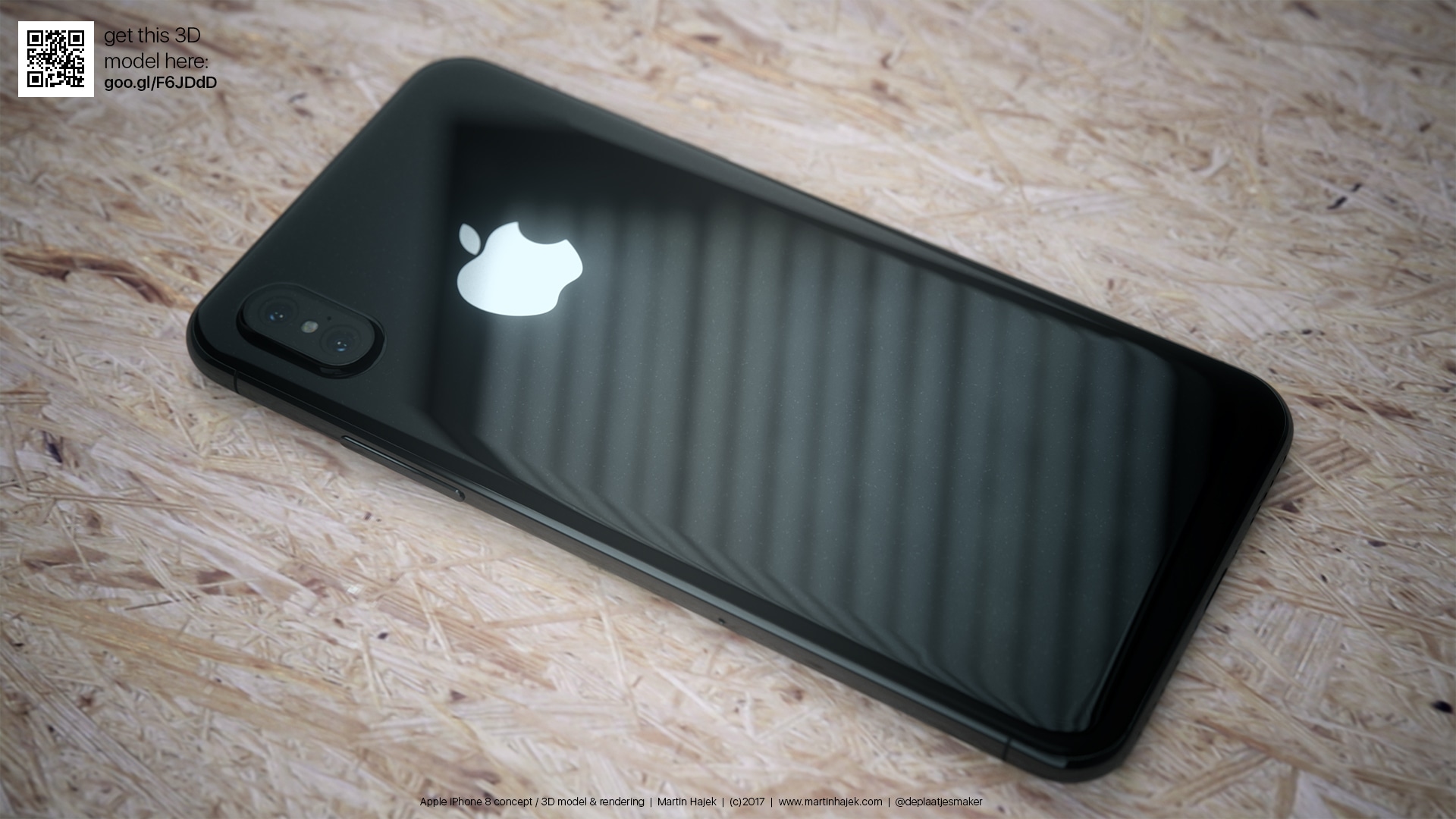 Mockup/render do "iPhone 8" preto