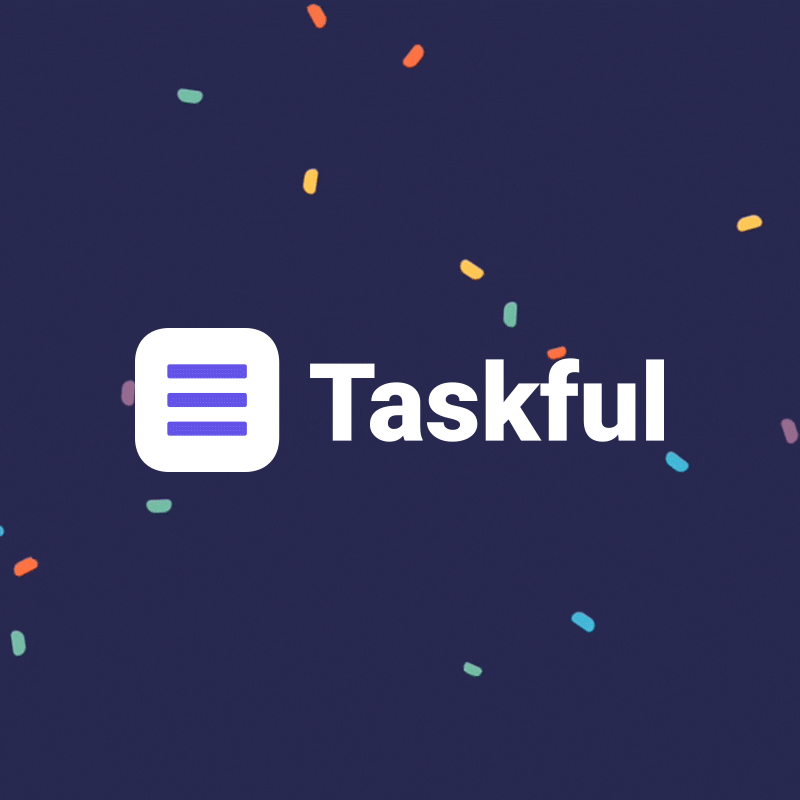 Banner animado do app Taskful para iOS