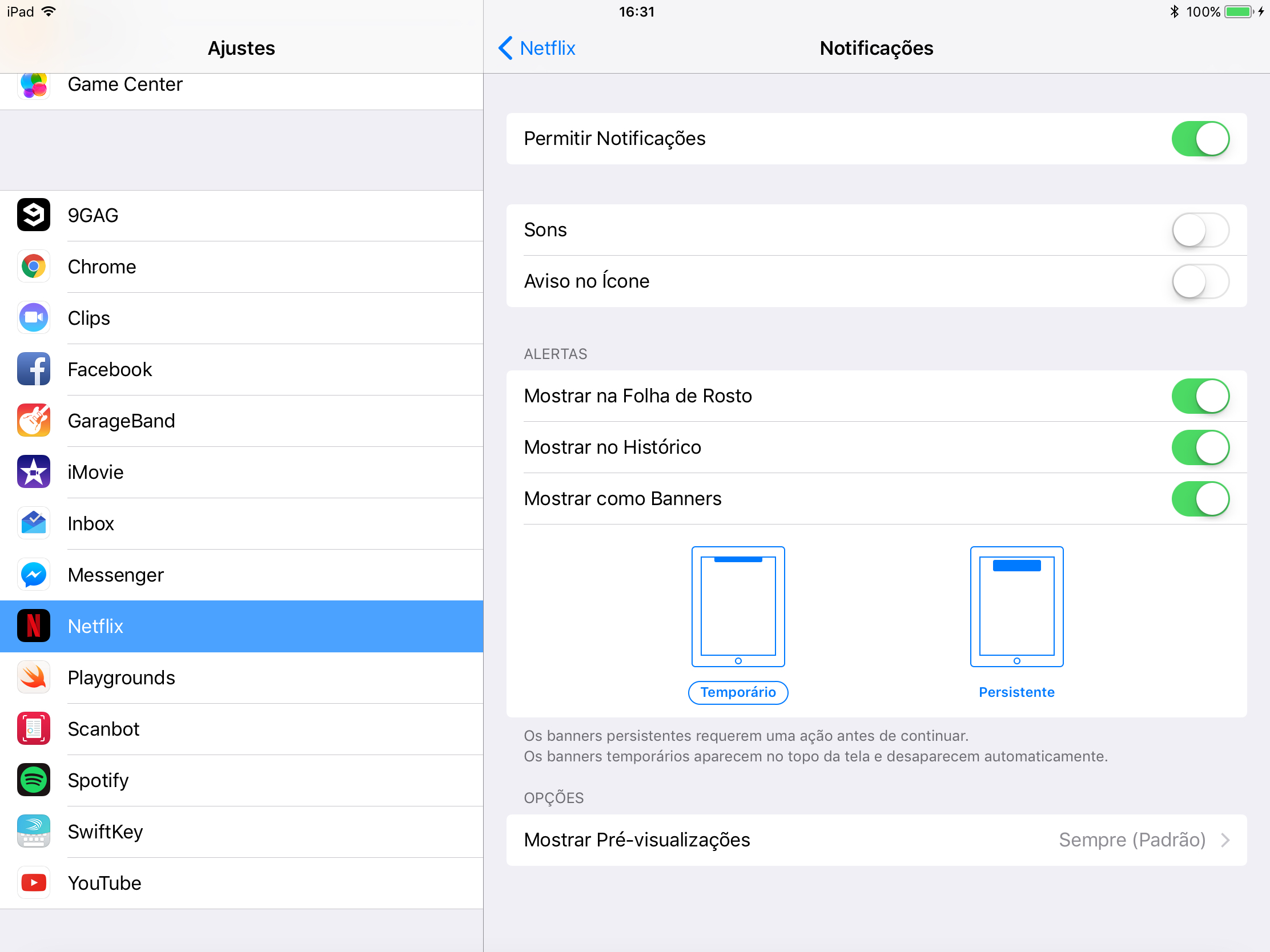 Screenshot do iOS 11 beta