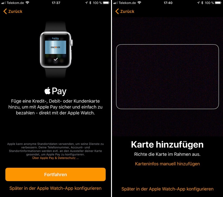 Apple Pay alemão no beta do iOS 11