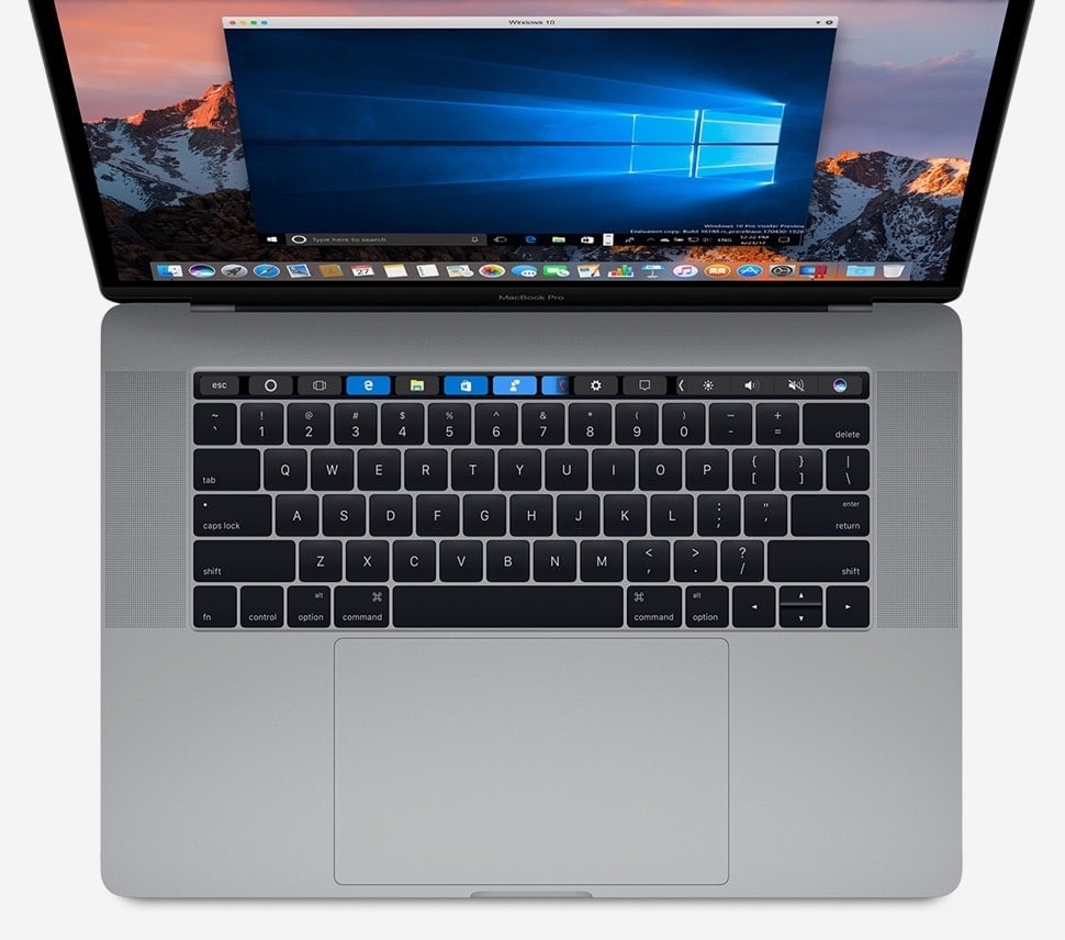 Touch Bar do MacBook Pro em ação no Parallels 13