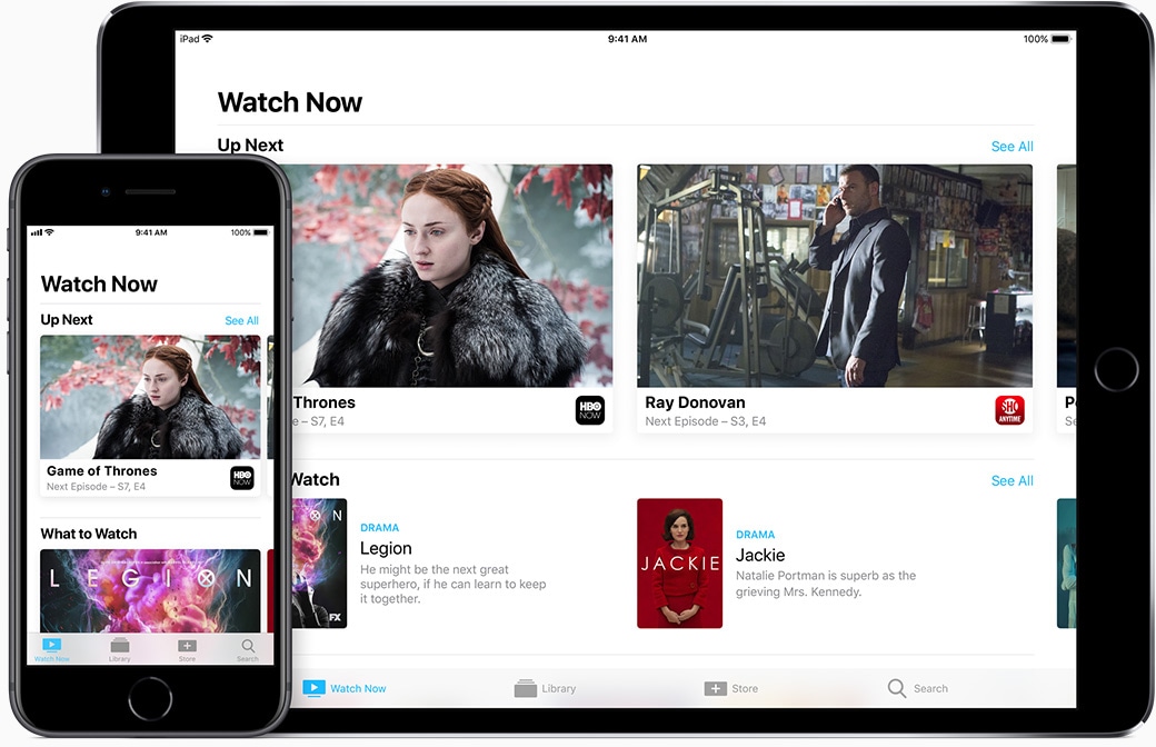 App TV da Apple TV no iPhone e no iPad