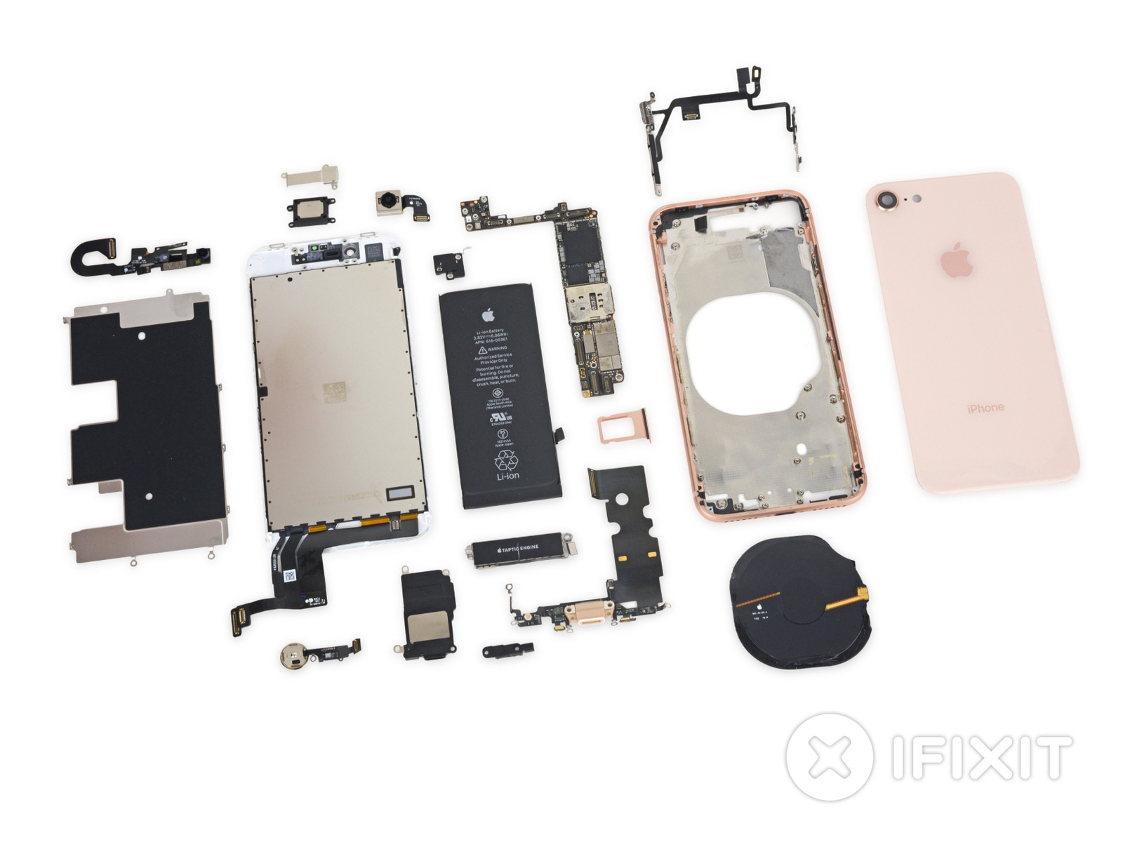 iPhone 8 desmontado pela iFixit