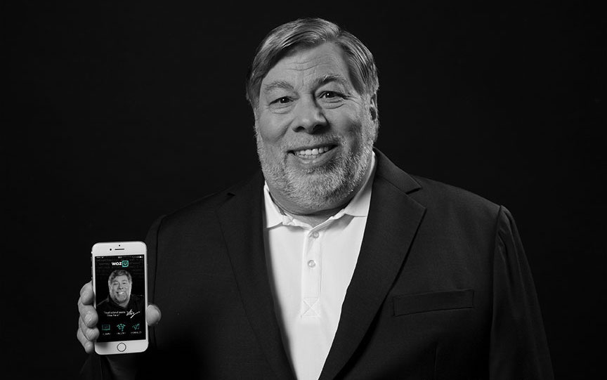 Steve Wozniak apresentando sua plataforma de educação digital Woz U