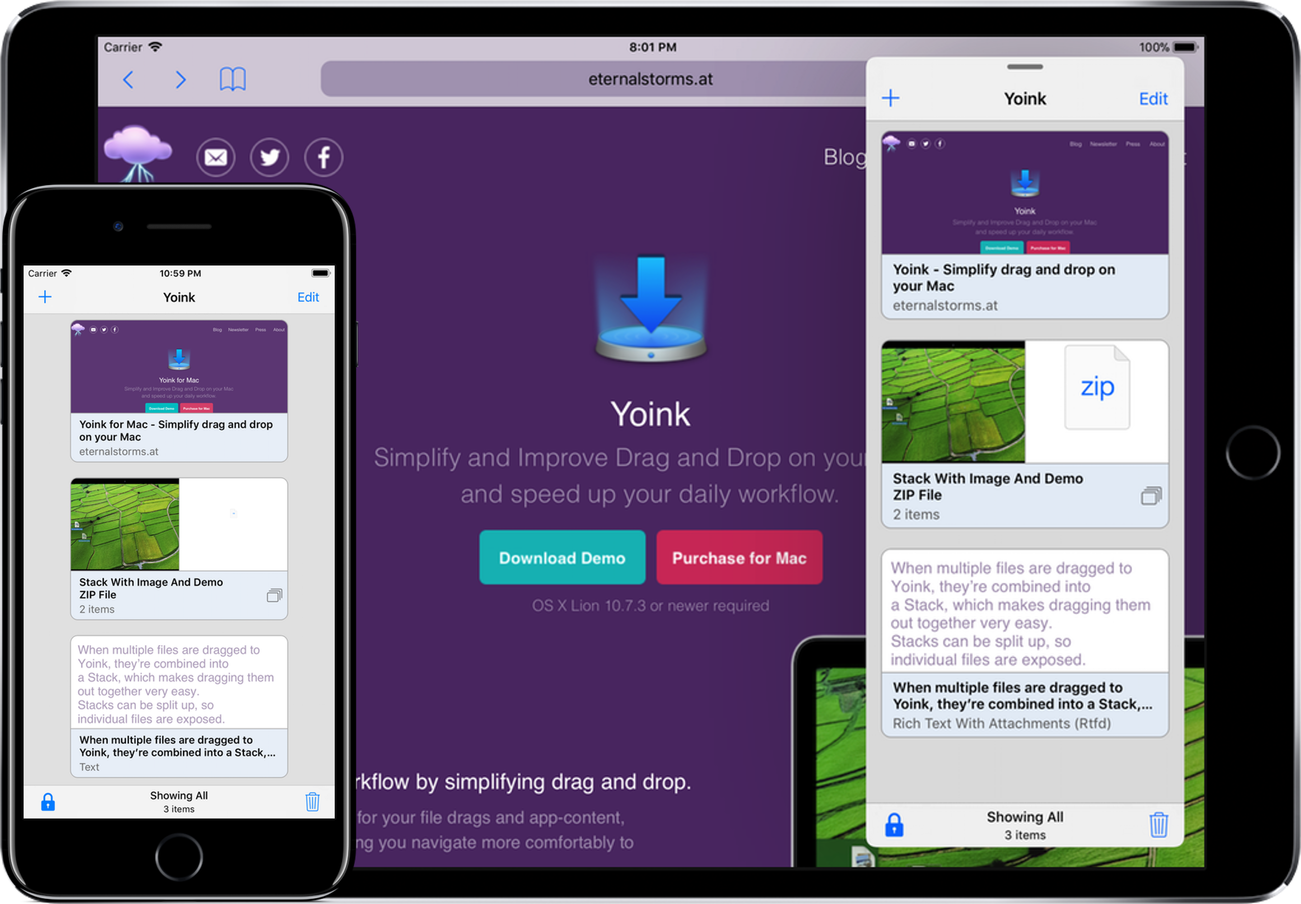 Yoink para iOS