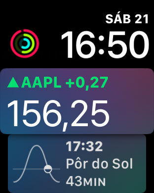 Mostrador da Siri no watchOS 4