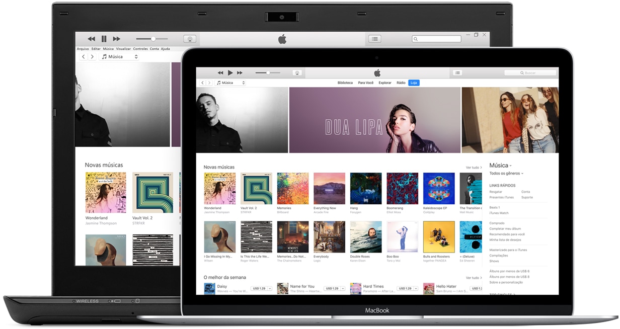 iTunes para macOS e Windows