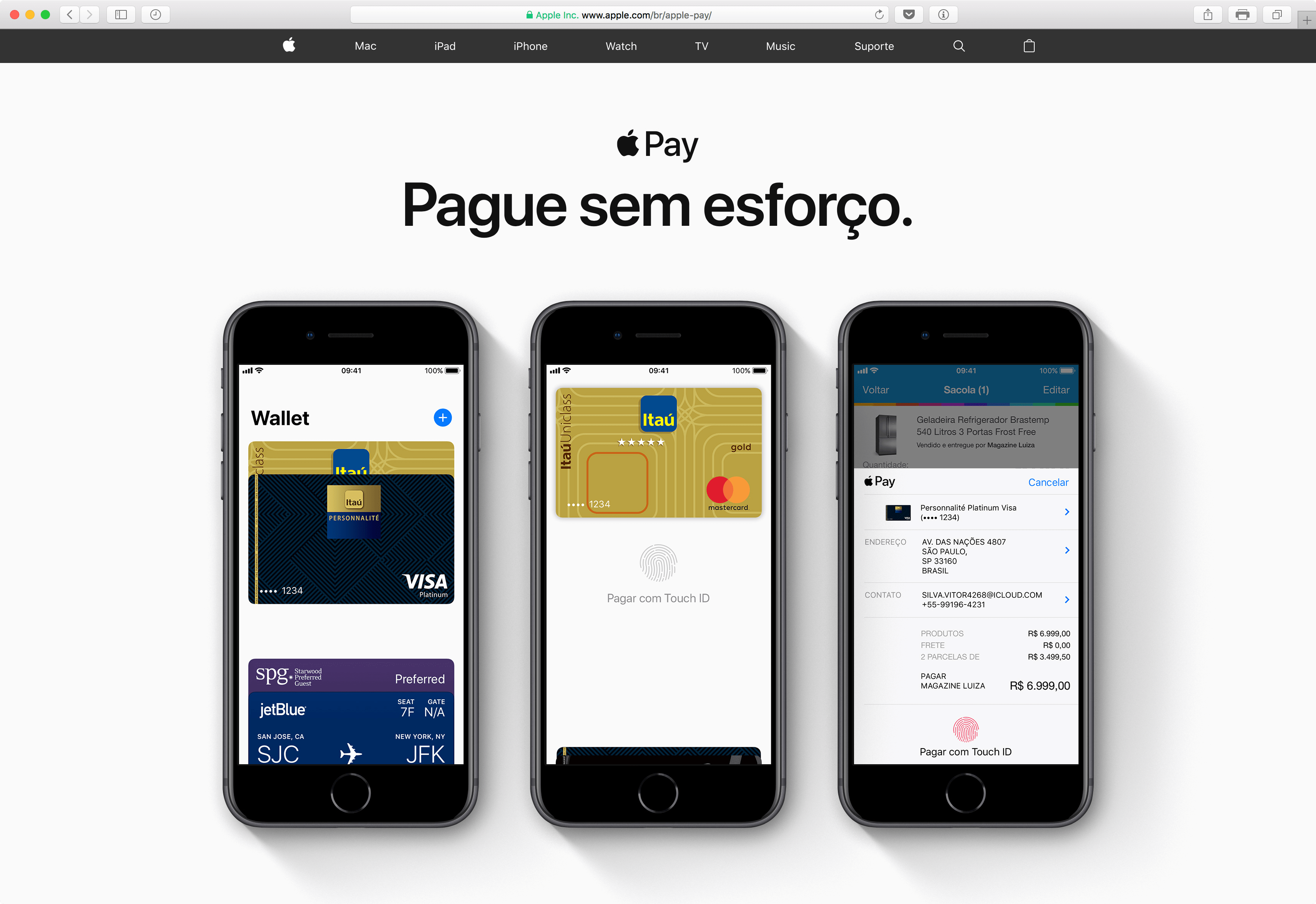 Apple Pay no Brasil (Banco Itaú)