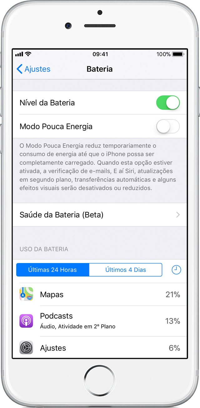 Saúde da Bateria no iOS 11.3